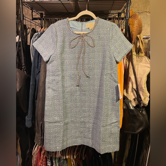 Mestiza New York Ainslee Tweed Blue Tweed Dress - Picture 4 of 7